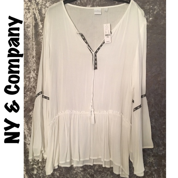 New York & Company Tops - 🆕NWT soho💘NY&C💘rayon tassel♐️shirt⛎